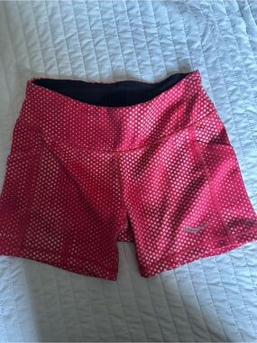Women’s Pink Polka Dot Athletic Running Shorts